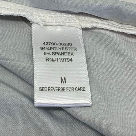 One World Blouse Womens Medium Flowers Butterflies Rhinestones Beads Stretch - Picture 11 of 12